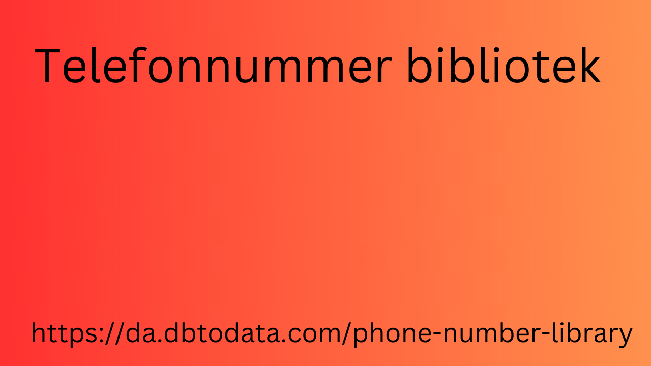 Telefonnummer bibliotek