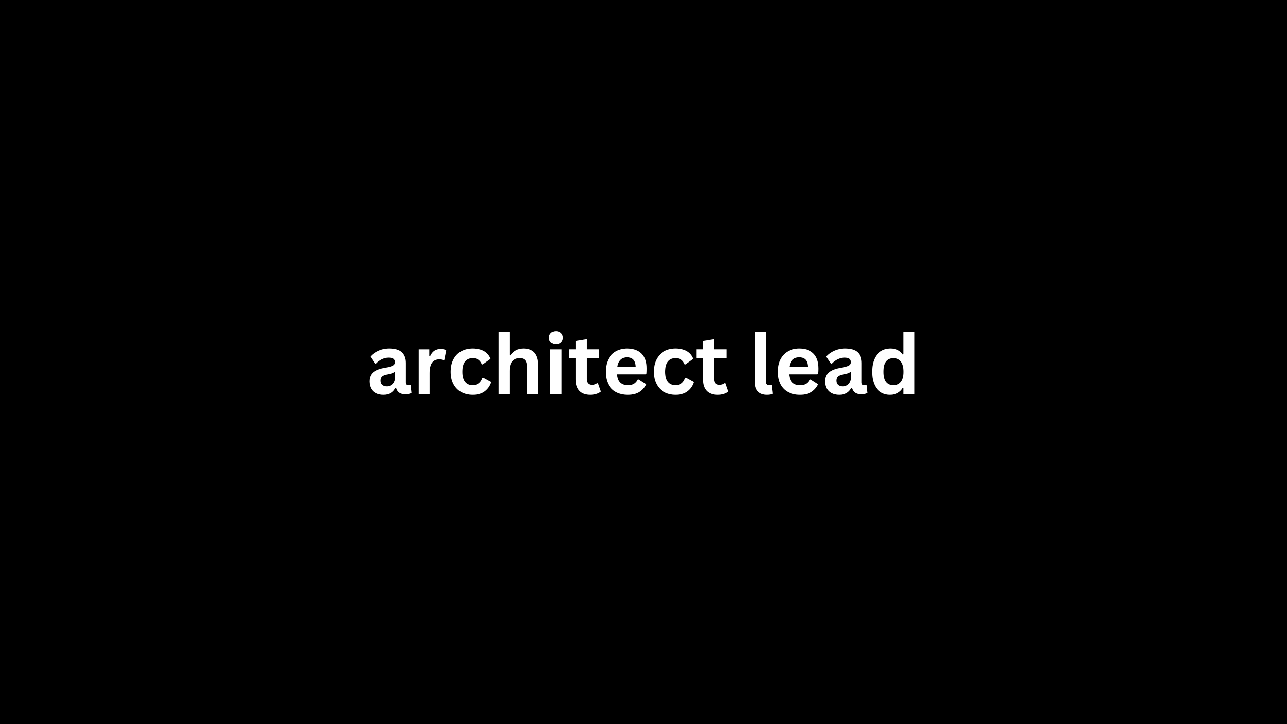 architect lead 