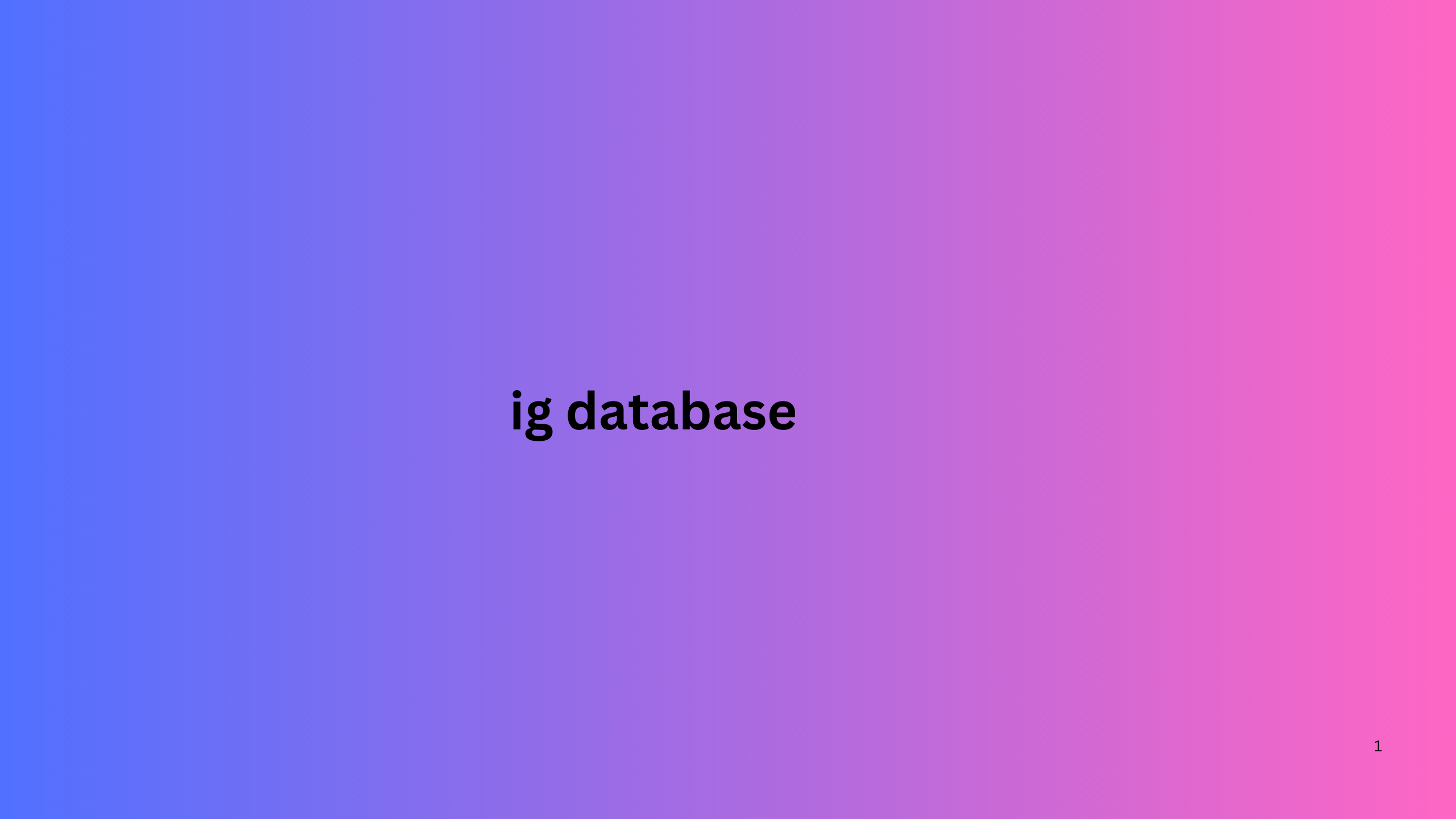 ig database 