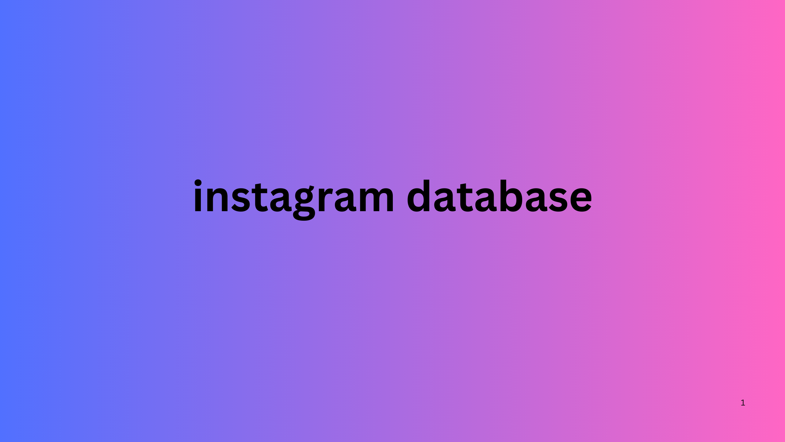 instagram database