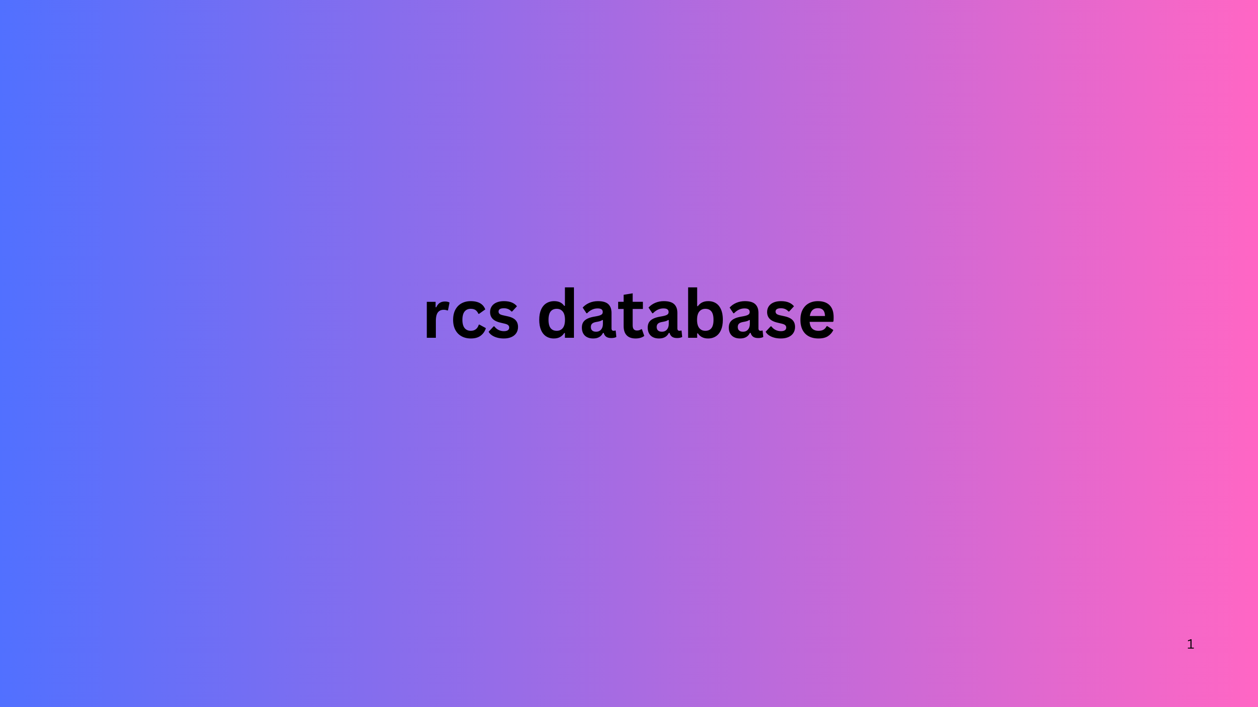 rcs database