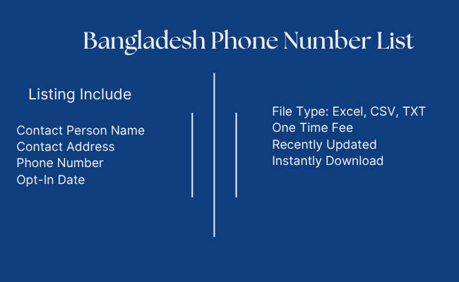 Bangladesh Phone Number List