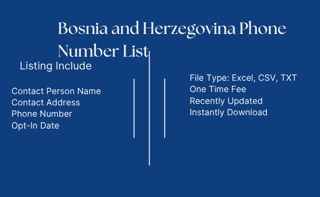 Bosnia and Herzegovina Phone Number List