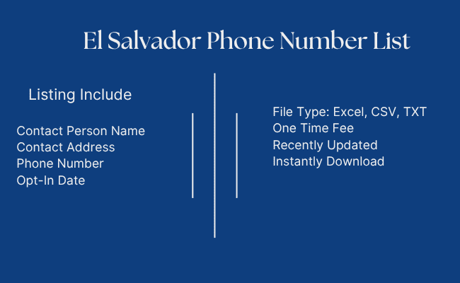 El Salvador Phone Number List