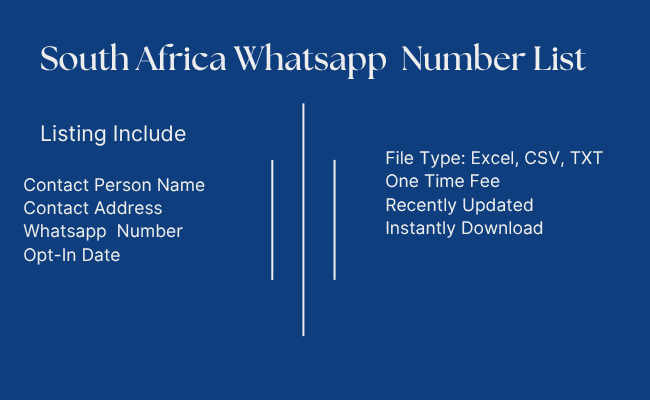 South Africa Whatsapp Number List