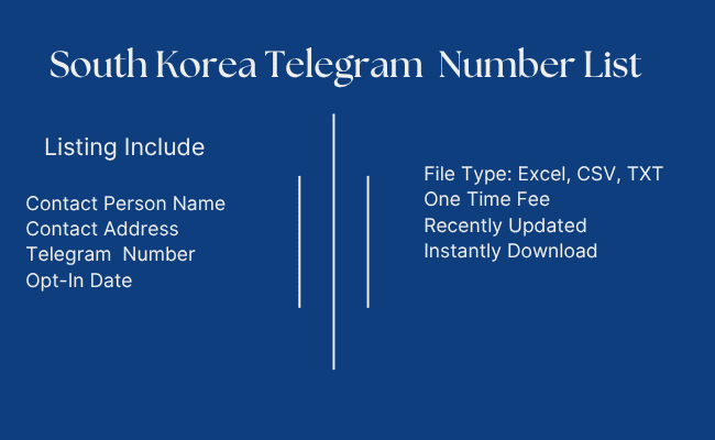 South Korea Telegram Number List